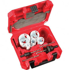 Milwaukee Tool - Hole Saw Kits Minimum Saw Diameter (Inch): 7/8 Maximum Saw Diameter (Inch): 2-1/2 - Exact Tooling