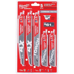 Milwaukee Tool - Reciprocating Saw Blade Sets Blade Material: Bi-Metal Minimum Blade Length (Inch): 6 - Exact Tooling