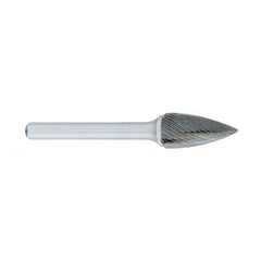 ‎SM-1 -6mm × 12mm LOC × 6mm Shank × 50mm OAL Pointed Cone Carbide Medium Right Hand Spiral Burr - Exact Tooling