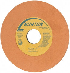 Norton - 6" Diam x 1-1/4" Hole x 1/4" Thick, K Hardness, 220 Grit Surface Grinding Wheel - Aluminum Oxide, Very Fine Grade, 4,140 Max RPM, Vitrified Bond - Exact Tooling