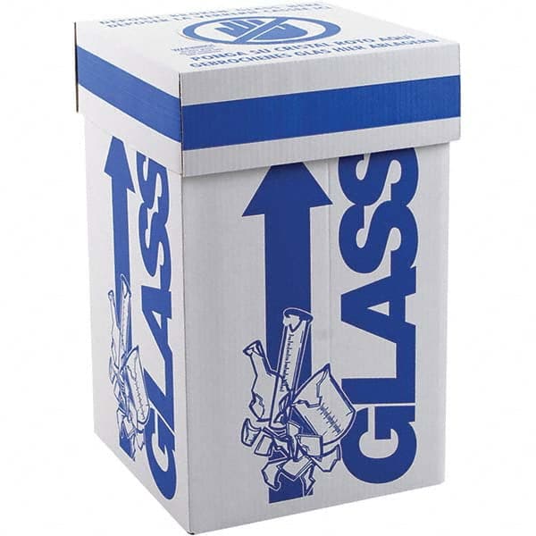 Dynalon Labware - 1 6-Piece White & Blue Rectangle Open Top Disposal Box - Exact Tooling