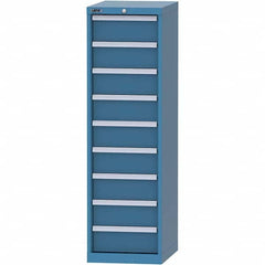 LISTA - 9 Drawer, 45 Compartment Bright Blue Steel Modular Storage Cabinet - Exact Tooling