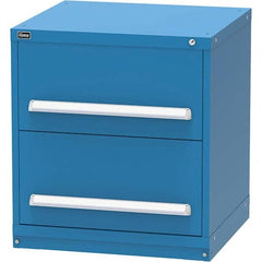 Vidmar - 2 Drawer, 344 Compartment Bright Blue Steel Modular Storage Cabinet - Exact Tooling