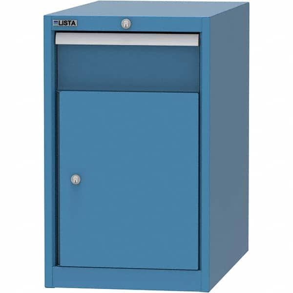 LISTA - 1 Drawer, 45 Compartment Bright Blue Steel Modular Storage Cabinet - Exact Tooling