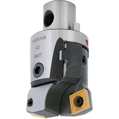 Techniks - Size D42, 2.087" Min Diam, Right Hand Modular Boring Cutting Unit Head - Exact Tooling