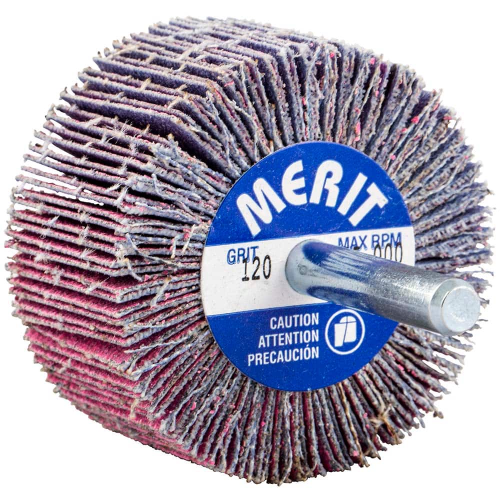 Merit Abrasives - Mounted Flap Wheels Abrasive Type: Coated Outside Diameter (Inch): 2 - Exact Tooling