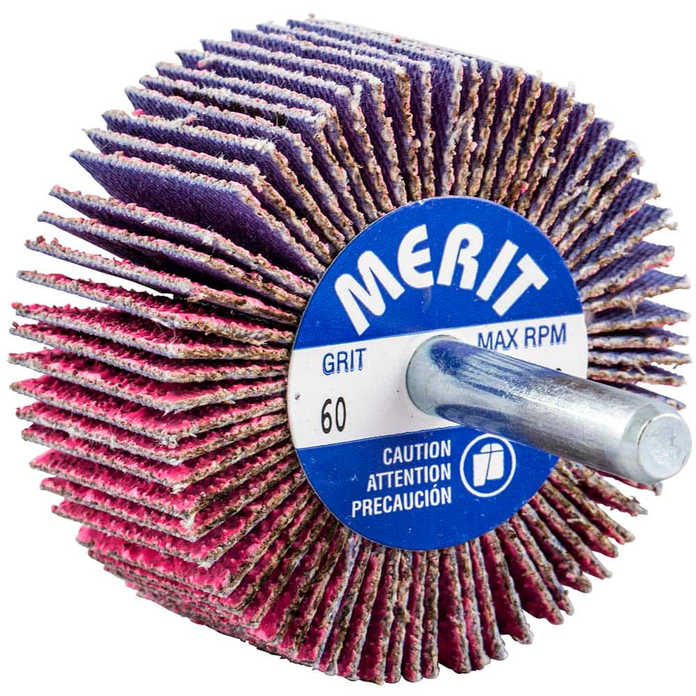 Merit Abrasives - Mounted Flap Wheels Abrasive Type: Coated Outside Diameter (Inch): 2 - Exact Tooling