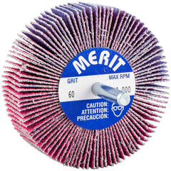 Merit Abrasives - Mounted Flap Wheels Abrasive Type: Coated Outside Diameter (Inch): 3 - Exact Tooling