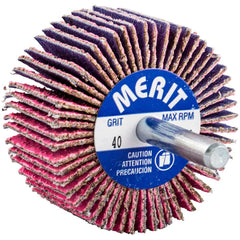 Merit Abrasives - Mounted Flap Wheels Abrasive Type: Coated Outside Diameter (Inch): 2 - Exact Tooling