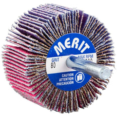 Merit Abrasives - Mounted Flap Wheels Abrasive Type: Coated Outside Diameter (Inch): 2 - Exact Tooling