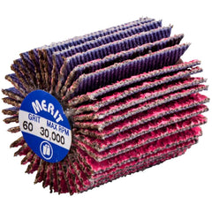 Merit Abrasives - 1 x 1" 60 Grit Ceramic Alumina Unmounted Flap Wheel - Exact Tooling
