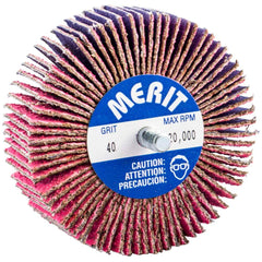 Merit Abrasives - 3 x 1" 40 Grit Ceramic Alumina Unmounted Flap Wheel - Exact Tooling
