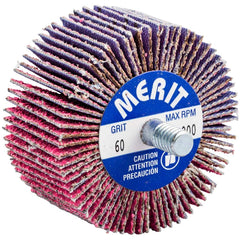 Merit Abrasives - 2 x 1" 60 Grit Ceramic Alumina Unmounted Flap Wheel - Exact Tooling