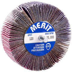 Merit Abrasives - 3 x 1" 120 Grit Ceramic Alumina Unmounted Flap Wheel - Exact Tooling
