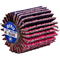 Merit Abrasives - 1 x 1" 40 Grit Ceramic Alumina Unmounted Flap Wheel - Exact Tooling