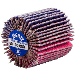 Merit Abrasives - 1 x 1" 80 Grit Ceramic Alumina Unmounted Flap Wheel - Exact Tooling