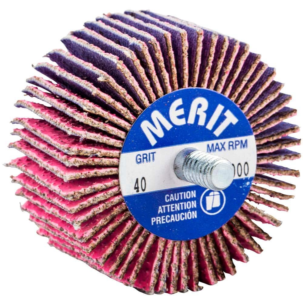 Merit Abrasives - 2 x 1" 40 Grit Ceramic Alumina Unmounted Flap Wheel - Exact Tooling