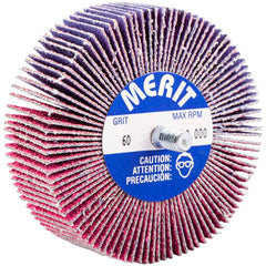 Merit Abrasives - 3 x 1" 60 Grit Ceramic Alumina Unmounted Flap Wheel - Exact Tooling