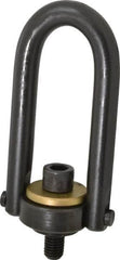 Jergens - 4,000 Lb Load Capacity Safety Engineered Center Pull Hoist Ring - 60 Ft/Lb Torque, 5/8 - 11 Thread, Alloy Steel - Exact Tooling