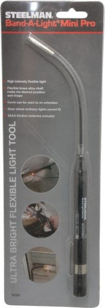 Steelman - Krypton Bulb, Mini Flashlight - Black Plastic Body, 2 AAA Batteries Included - Exact Tooling