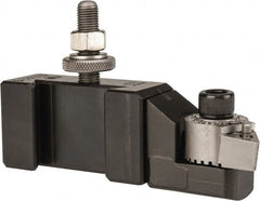 Aloris - Series AXA, #20 Turning Tool Post Holder for Carbide Triangular Inserts - 12" & Under Lathe Swing, 1-1/2" OAH, 1-1/8" Centerline Height - Exact Tooling