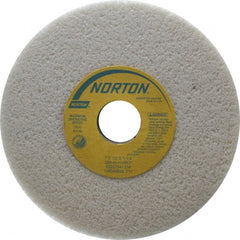 Norton - 7" Diam x 1-1/4" Hole x 1/2" Thick, H Hardness, 46 Grit Surface Grinding Wheel - Aluminum Oxide, Type 1, Coarse Grade, 3,600 Max RPM, Vitrified Bond, No Recess - Exact Tooling