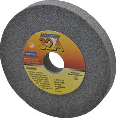 Norton - 60 Grit Aluminum Oxide Type 1 Internal Grinding Wheel - 4" Diam x 3/4" Hole x 1/2" Thick, 8,120 Max RPM, Type 1 Medium Grade, K Hardness, Vitrified Bond, One-Side Recess - Exact Tooling