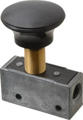 Mead - 3 Way Pilot Air Valve - 1/8" NPT Inlet, Palm Actuator - Exact Tooling
