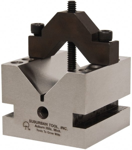 Suburban Tool - 1-5/8" Max Capacity, 90° Angle, Hardened Steel V-Block - 2-1/2" Long x 2-1/2" Wide x 2" High, Sold as Individual - Exact Tooling