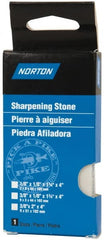 Norton - 4" Long x 2" Wide x 3/8" Thick, Novaculite Sharpening Stone - Rectangle, Ultra Fine Grade - Exact Tooling