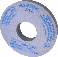 Norton - 14" Diam x 5" Hole x 2" Thick, J Hardness, 46 Grit Surface Grinding Wheel - Aluminum Oxide, Type 1, Coarse Grade, 1,800 Max RPM, Vitrified Bond, No Recess - Exact Tooling