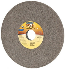 Norton - 8" Diam x 1-1/4" Hole x 1/2" Thick, G Hardness, 60 Grit Surface Grinding Wheel - Aluminum Oxide, Type 1, Medium Grade, 3,600 Max RPM, Vitrified Bond, No Recess - Exact Tooling