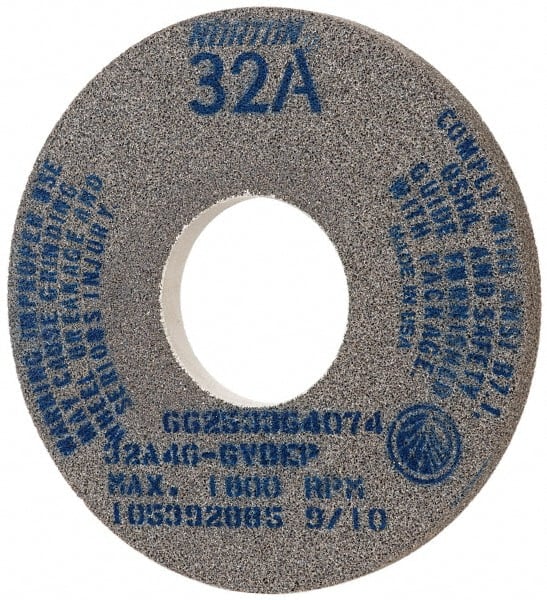 Norton - 14" Diam x 5" Hole x 1" Thick, G Hardness, 46 Grit Surface Grinding Wheel - Aluminum Oxide, Type 1, Coarse Grade, 1,800 Max RPM, Vitrified Bond, No Recess - Exact Tooling