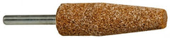 Norton - 1" Head Diam x 2-3/4" Thickness, A3, Tree End, Zirconia Alumina Mounted Point - Very Coarse Grade, 30 Grit, 15,530 RPM - Exact Tooling