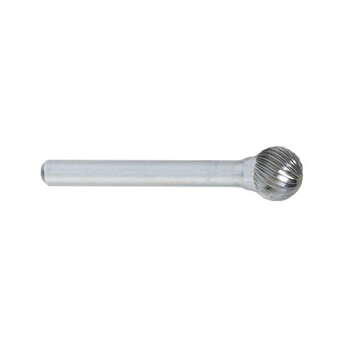 ‎SD-3 -9mm × 9mm LOC × 6mm Shank × 50mm OAL Ball Shape Carbide Medium Right Hand Spiral Burr - Exact Tooling