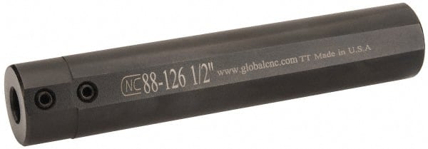 Global CNC Industries - 1/2" Bore Diam, 1-1/4" Shank Diam, Boring Bar Sleeve - 6-1/2" OAL, 2-1/4" Bore Depth - Exact Tooling