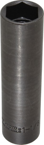 Proto - 1/2" Drive 1-1/8" Deep Impact Socket - 6 Points, 5-3/4" OAL - Exact Tooling