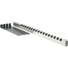 Dumont Minute Man - 9/16" Keyway Width, Style D, Keyway Broach - High Speed Steel, Bright Finish, 9/16" Broach Body Width, 1" to 6" LOC, 13" OAL - Exact Tooling
