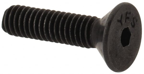 Value Collection - #4-48 UNF Hex Socket Drive, Flat Screw - Alloy Steel, Black Oxide Finish, Fully Threaded, 1/2" OAL - Exact Tooling