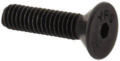 Value Collection - #4-48 UNF Hex Socket Drive, Flat Screw - Alloy Steel, Black Oxide Finish, Fully Threaded, 1/2" OAL - Exact Tooling