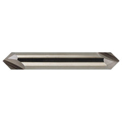 3/16″ × 3/16″ × 2″ STR / RHC Solid Carbide 2-Flute Double End Chamfer Tool - Bright - Exact Tooling