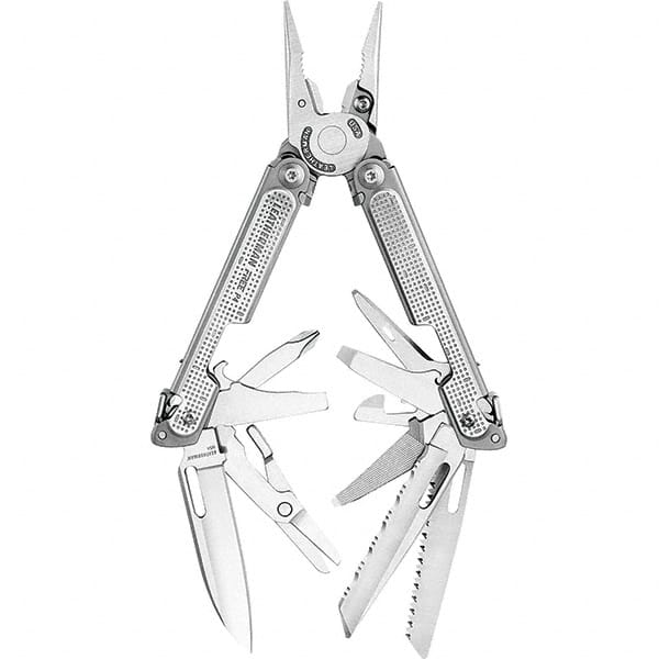 Leatherman - 21 Piece Multi-Tool - Silver, 7" OAL, 4" Closed Length - Exact Tooling