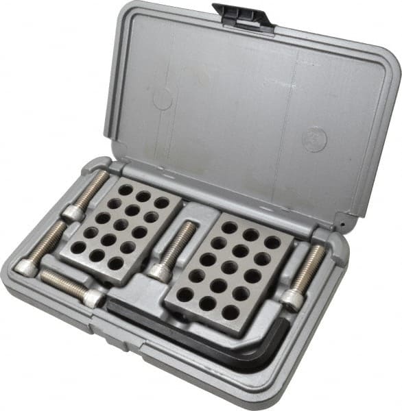 Fowler - 0.0003 Squareness Per Inch, Hardened Steel, 1-2-3 Block with 23 Hole Setup Block - 55-60 HRC Hardness, Sold As Matched Pair - Exact Tooling