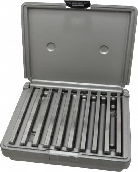 Fowler - 20 Piece, 6 Inch Long x 1/8 Inch Thick, Alloy Steel Thin Parallel Set - 1/2 to 1-5/8 Inch High, 52-58 RC Hardness - Exact Tooling