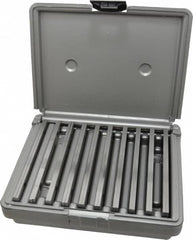 Fowler - 20 Piece, 6 Inch Long x 1/8 Inch Thick, Alloy Steel Thin Parallel Set - 1/2 to 1-5/8 Inch High, 52-58 RC Hardness - Exact Tooling