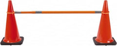 PRO-SAFE - 2" High Polypropylene Cone Bar - 3 Lb, Orange - Exact Tooling