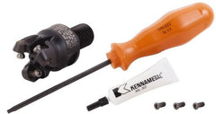 Kennametal - 1-1/4" Cutting Diam, 1-1/4" Max Depth of Cut, Modular Connection Indexable Copy End Mill - 4 Inserts, RP.T 43.. Insert, KSRM Toolholder, Through Coolant - Exact Tooling
