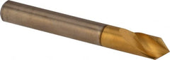 M.A. Ford - 1/4" Head Diam, 1/4" Shank Diam, 1 Flute 82° High Speed Steel Countersink - TiN Finish, 2" OAL - Exact Tooling