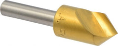 M.A. Ford - 1/2" Head Diam, 1/4" Shank Diam, 1 Flute 82° High Speed Steel Countersink - Exact Tooling