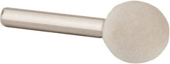 Value Collection - 3/4" Diam, 1/4" Shank Diam, Ball Shaped Mounted Bob - Hard Density, 3/4" Head Length, 2" Shank Length, Wool Felt - Exact Tooling